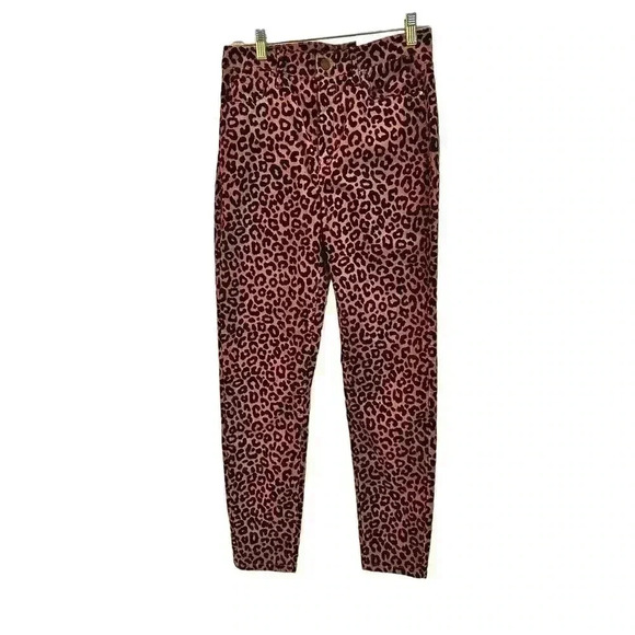 NWT Ann Taylor Animal Print The Skinny High Rise Corduroy Pants Size 4 - Picture 1 of 9